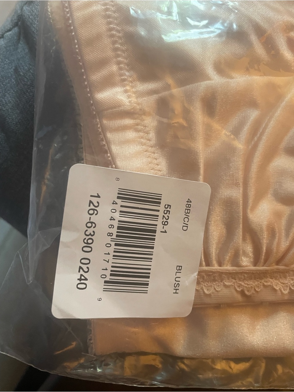 Lounge bra in Blush Satin